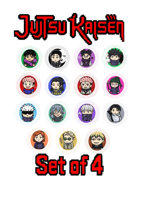 JJK Pixel Mini Pin Buttons [SET OF 4]