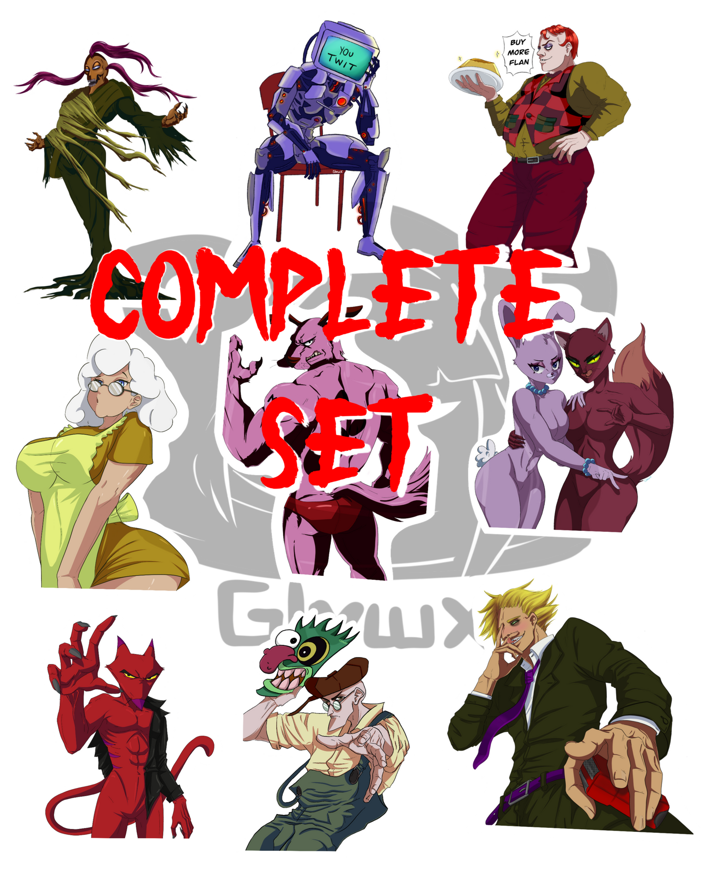 Full Courage sticker set + 2 extras