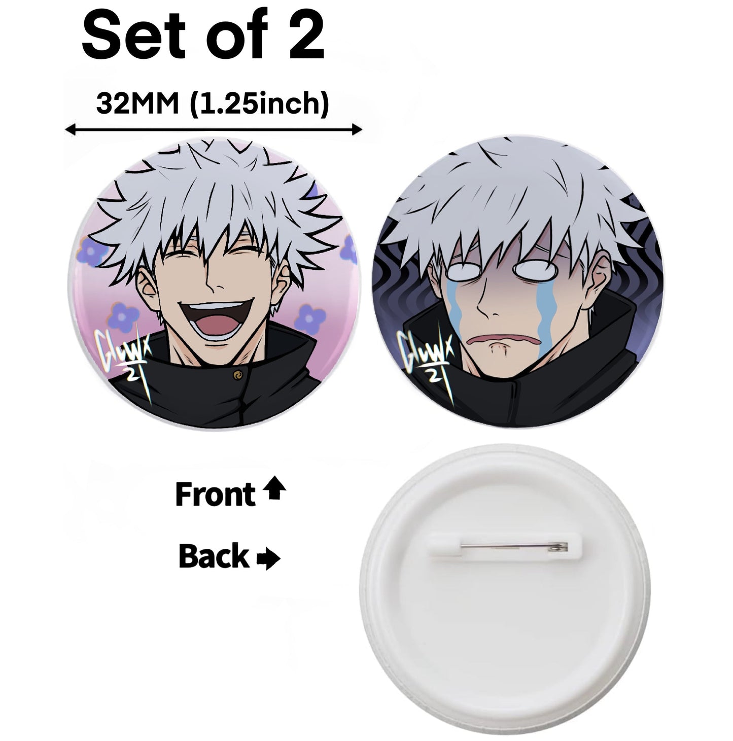 Gojo Pin Buttons