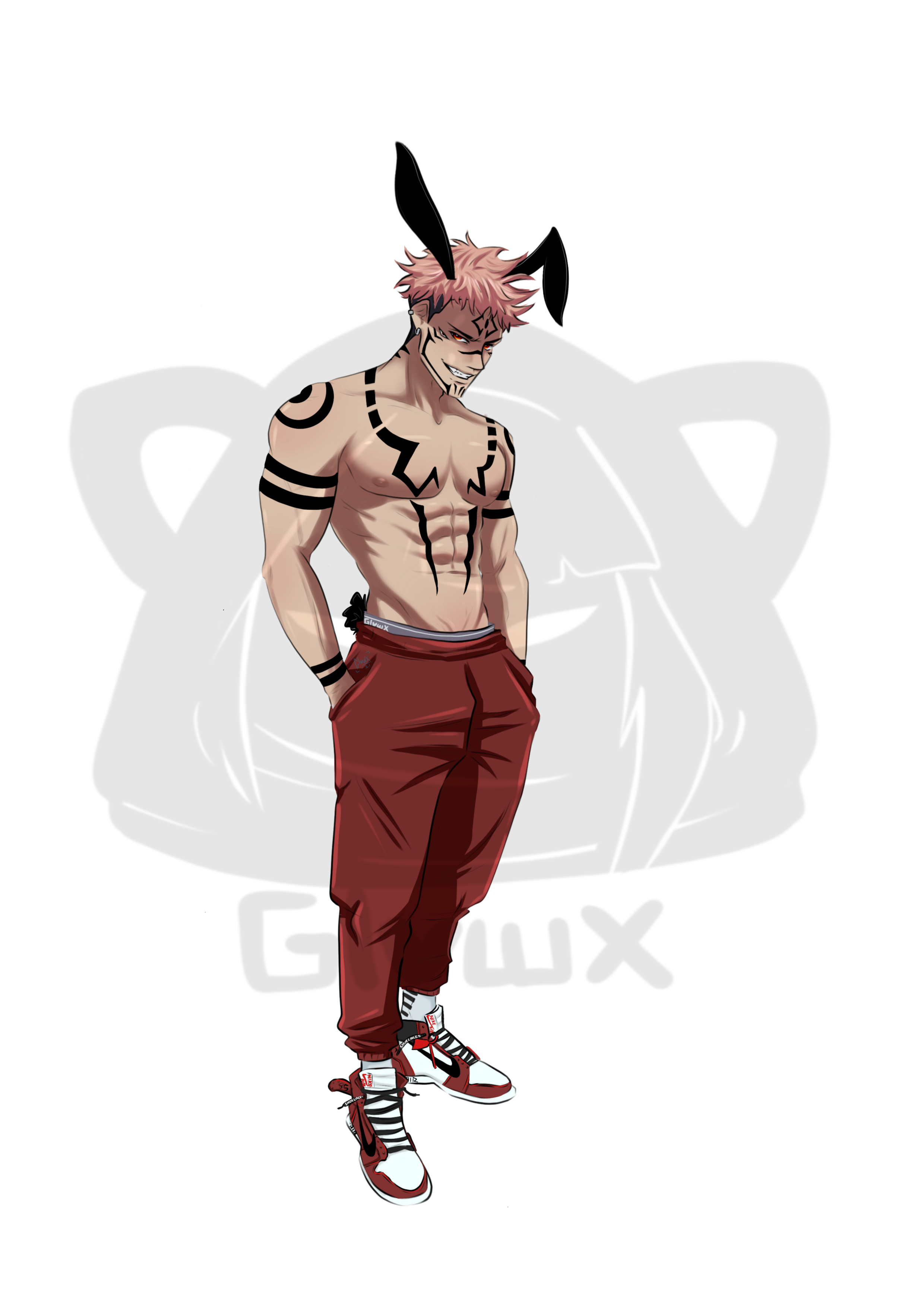 Sukuna Using Rabbits Sukuna Bunny Sticker – Glowx