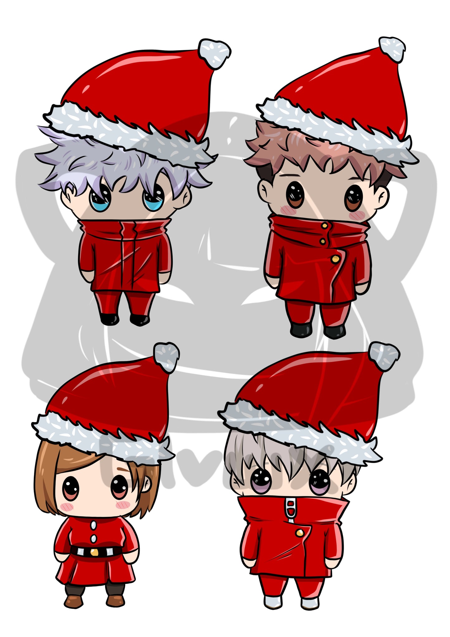 JJK Christmas chibis set 1